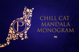 Chill Cat Mandala Monogram Font