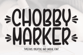 Chobby Marker Font