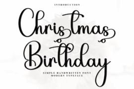 Christmas Birthday Font