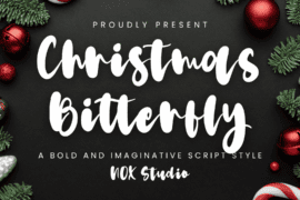 Christmas Bitterfly Font