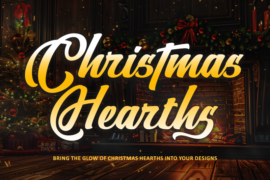 Christmas Hearths – Personal use Font
