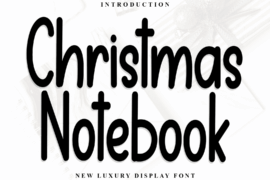 Christmas Notebook Font