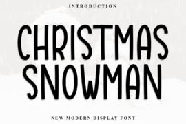 Christmas Snowman Font