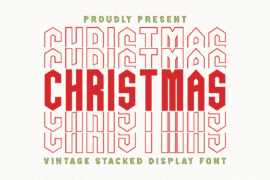Christmas Stacked Font