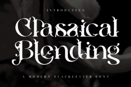 Classical Blending Demo Font
