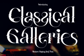 Classical Galleries Demo Font