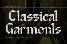 Classical Garments Demo Font