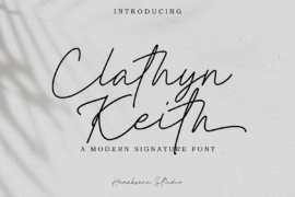Clathyn Keith Signature-Trial Version Font