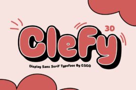 Clefy Extrude Right Demo Font