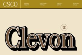 Clevon Extrude Right Demo Font