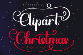 Clipart Christmas Font