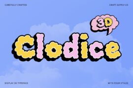 Clodice Extrude Right Demo Font