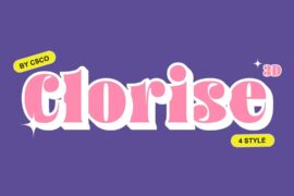 Clorise Extrude Right Demo Font