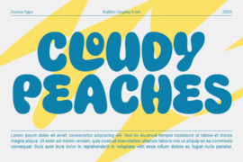 Cloudy Peaches Demo Font