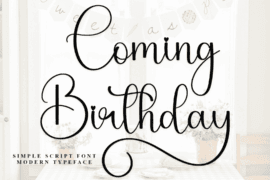 Coming Birthday Font
