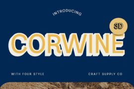 Corwine Extrude Right Demo Font