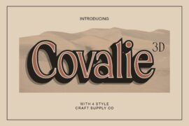 Covalie Extrude Right Demo Font