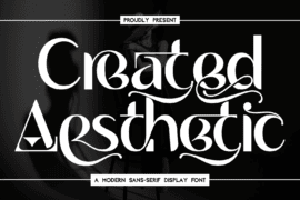 Created Aesthetic Demo Font