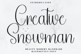 Creative Snowman Font