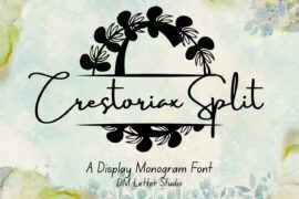 Crestoriax Split Monogram Font