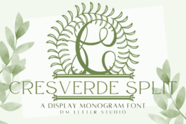 Cresverde Split Monogram Font