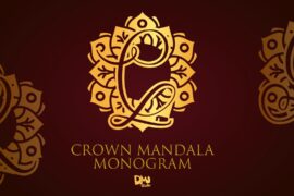 Crown Mandala Monogram Font