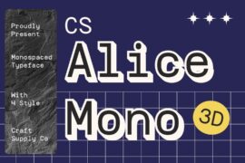 CS Alice Mono Extrude Right Demo Font
