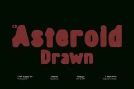 CS Asteroid Drawn Demo Font