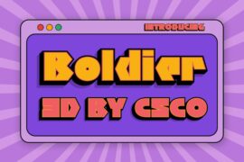 CS Boldier Demo Font