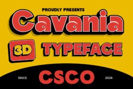 CS Cavania 3D Demo Font
