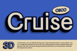 CS Cruise 3D Demo Font