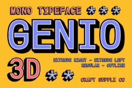 CS Genio Mono 3D Demo Font