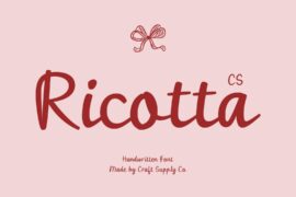 CS Ricotta Demo Font
