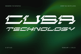 Cuba Technology Demo Font