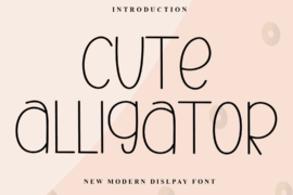 Cute Alligator Font