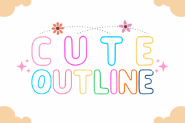 Cute Outline Font