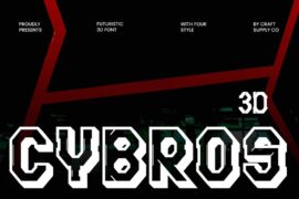 Cybros Extrude Right Demo Font