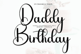 Daddy Birthday Font