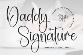 Daddy Signature Font