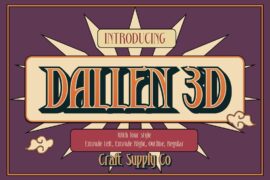 Dallen Extrude Right Demo Font