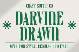 Darvine Drawn Demo Font
