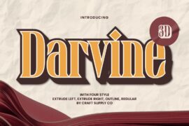 Darvine Extrude Right Demo Font