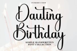 Dauting Birthday Font