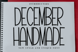 December Handmade Font