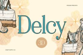 Delcy Extrude Right Demo Font