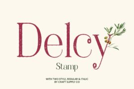 Delcy Stamp Demo Font