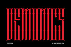 Demonics Free Personal Use Font