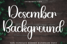 Desember Background Font