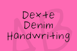 Dexte Denim Handwriting Font