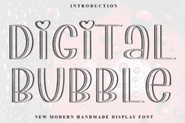 Digital Bubble Font